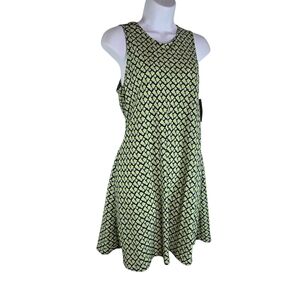 Vtg 90s y2k My Michelle green blue floral sleeveless dress new